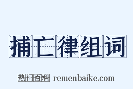 捕亡律组词是什么意思的图片
